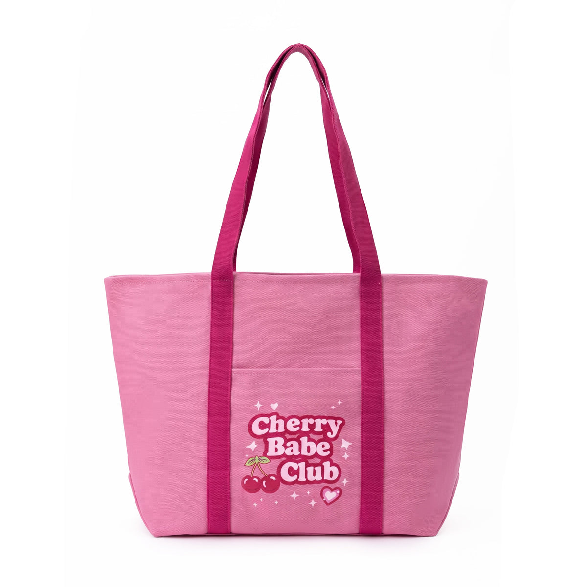 Cherry Babe Club Pink Canvas Tote Bag ALI205 SUM26