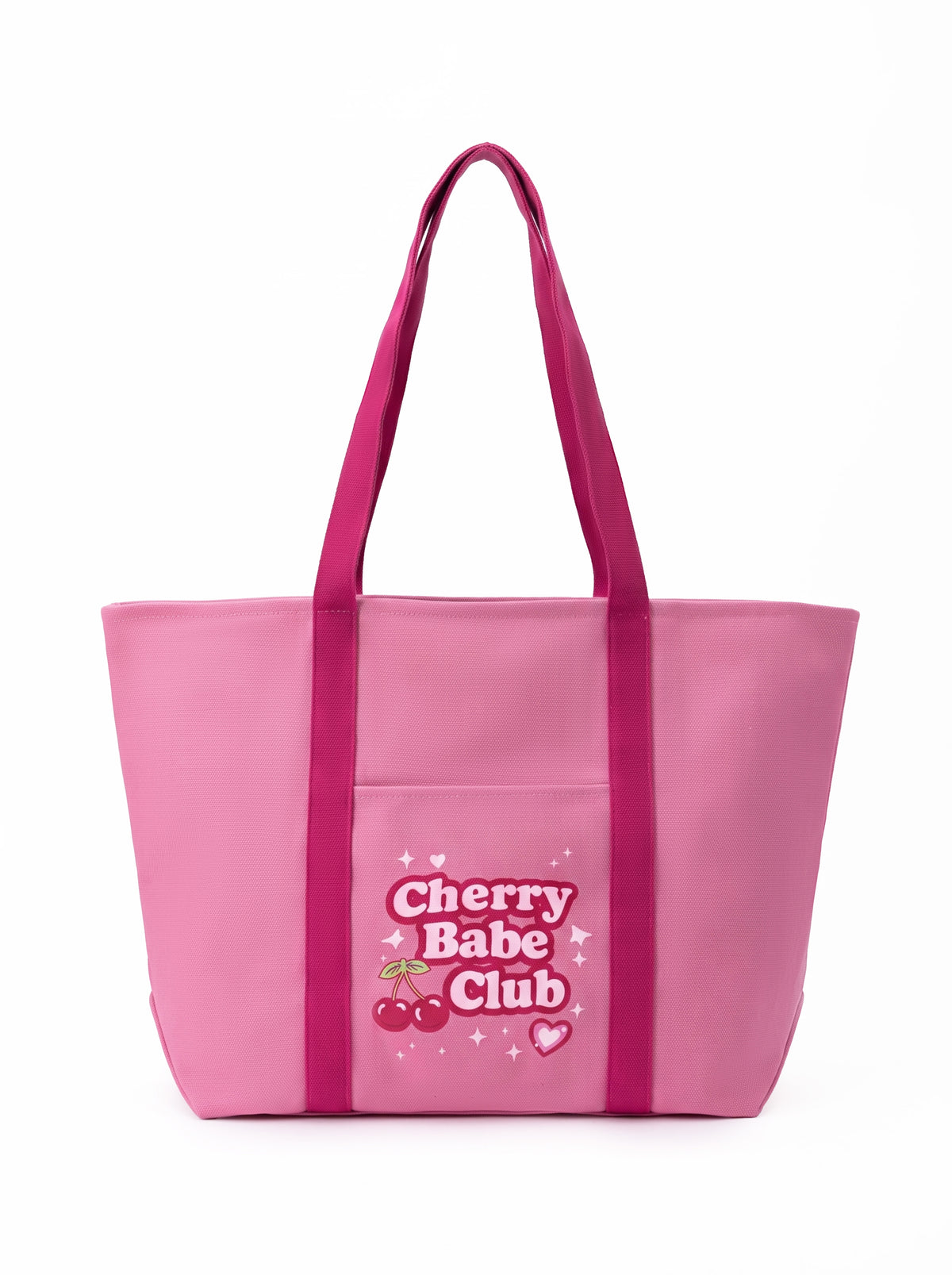 Cherry Babe Club Pink Canvas Tote Bag ALI205 SUM26