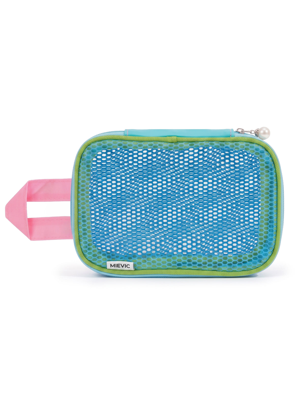 Mini Trousse de Maquillage en Mesh Bleu