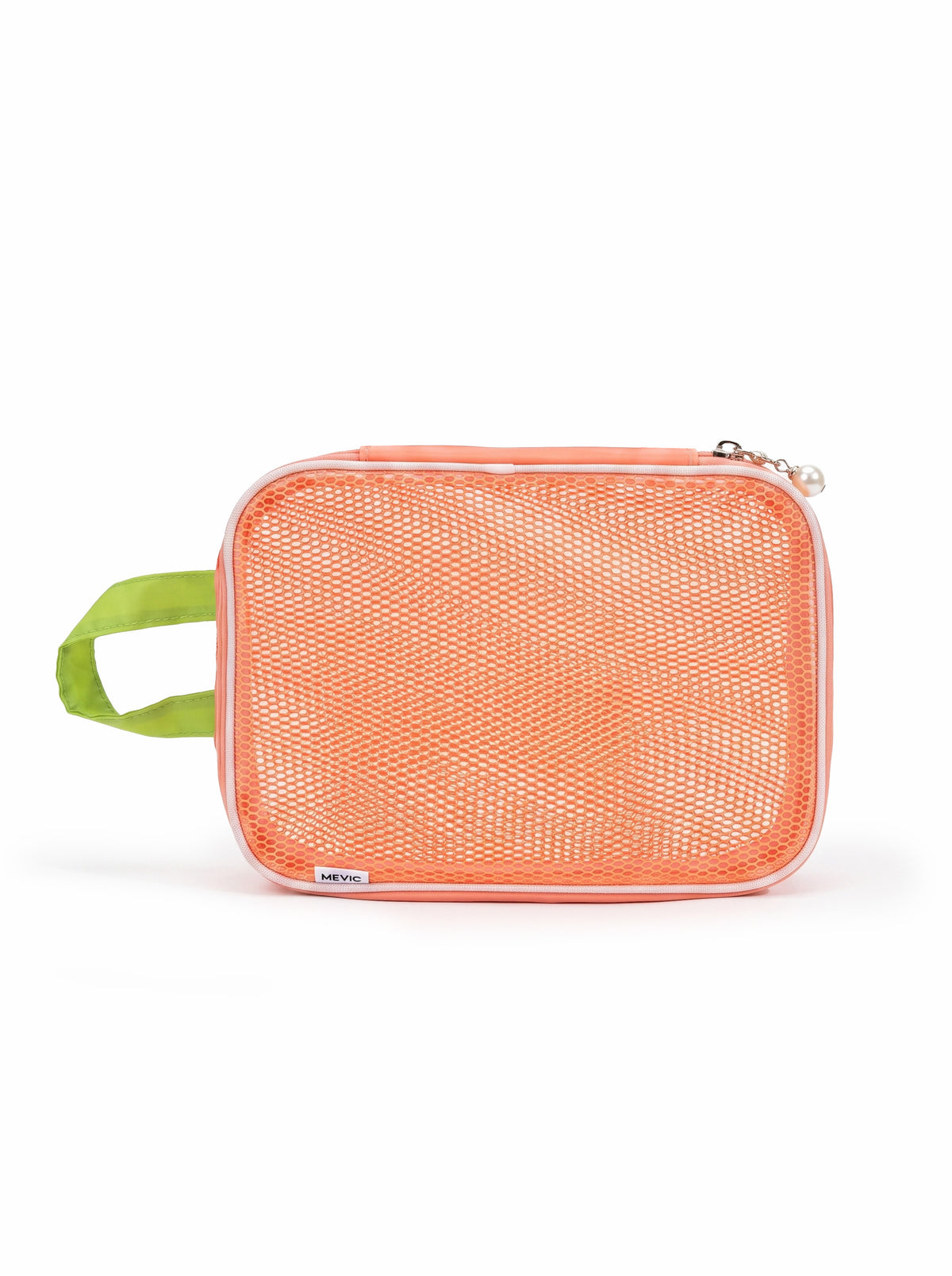 Grande Trousse de Maquillage en Mesh - Orange