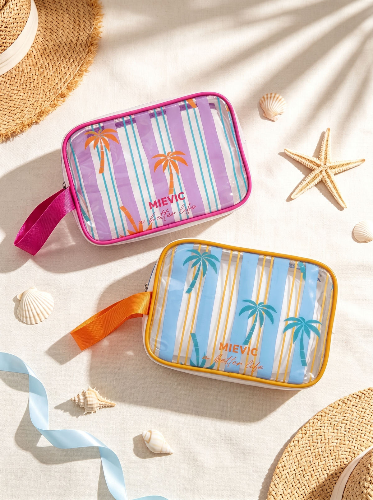 Orange Palm Clear Mini Cosmetic Bag YTJ003 SUM26
