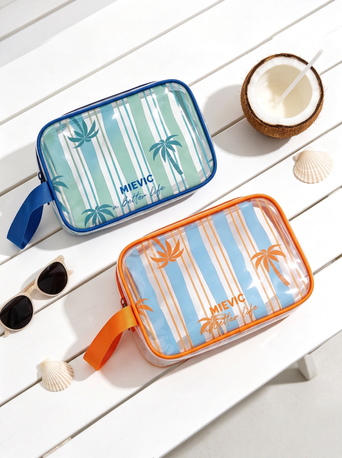 Orange Palm Clear Mini Cosmetic Bag YTJ003 SUM26