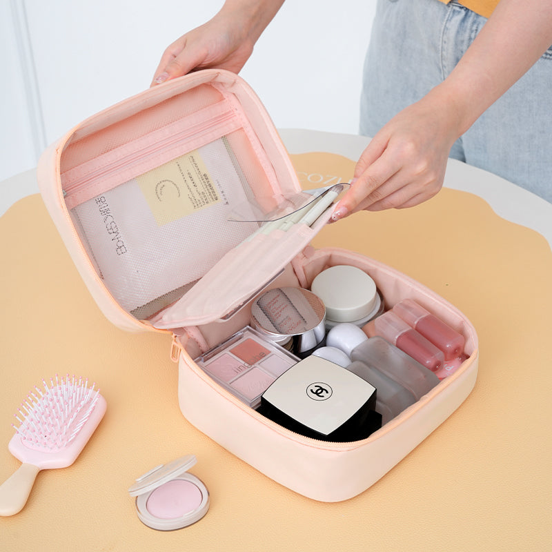 Trousse de Bain Minimal Chic Cosmetic Moyen RH2537 - Marine