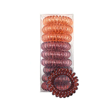 Boîte dÉlastiques Cheveux Spiral Hair Tie Set - Marron