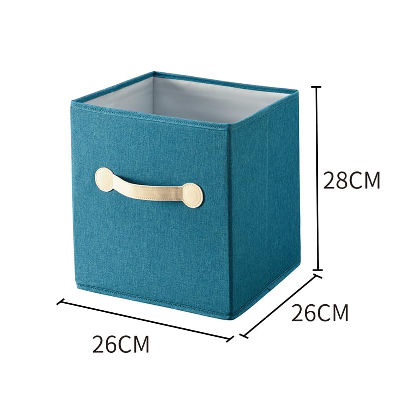 Rangement en Tissu Carré Storage Box Handle 26CM - Gris