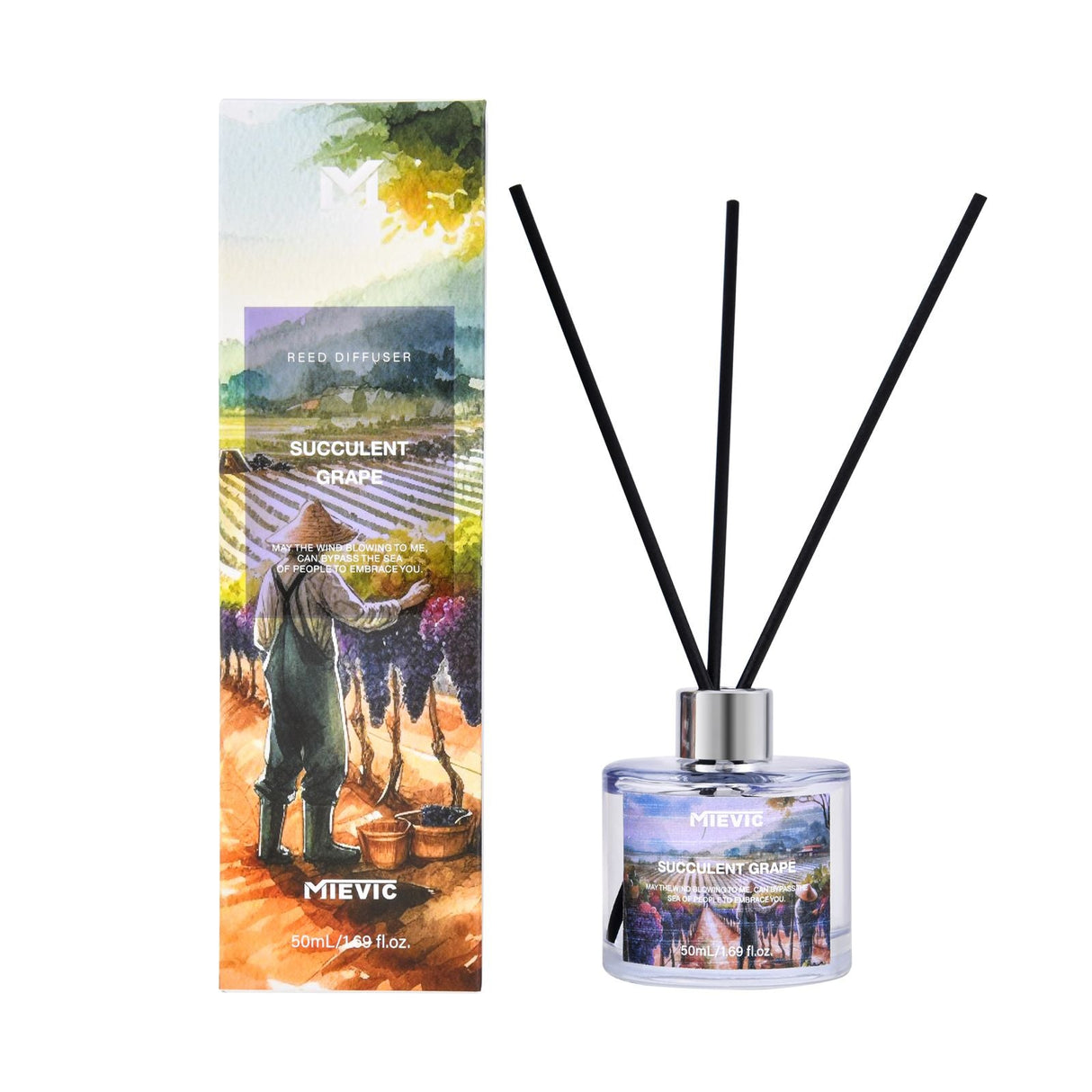 Diffuseur de Parfum Succulent Grape – Bâtonnets Parfumés