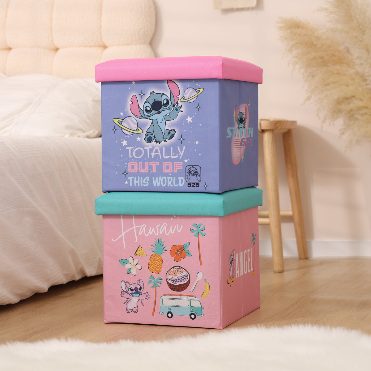 STITCH Storage stool JY037 blue