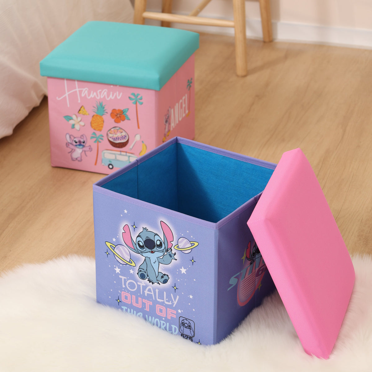 STITCH Storage stool JY037 blue