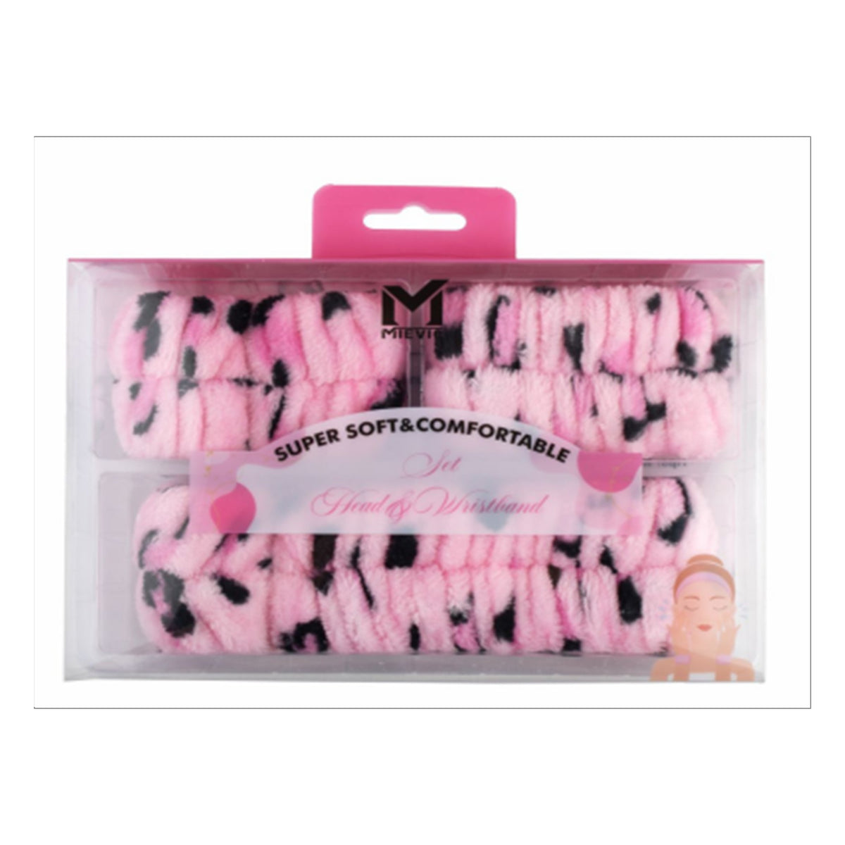 Tête Wrist Élastique Rose Leopard