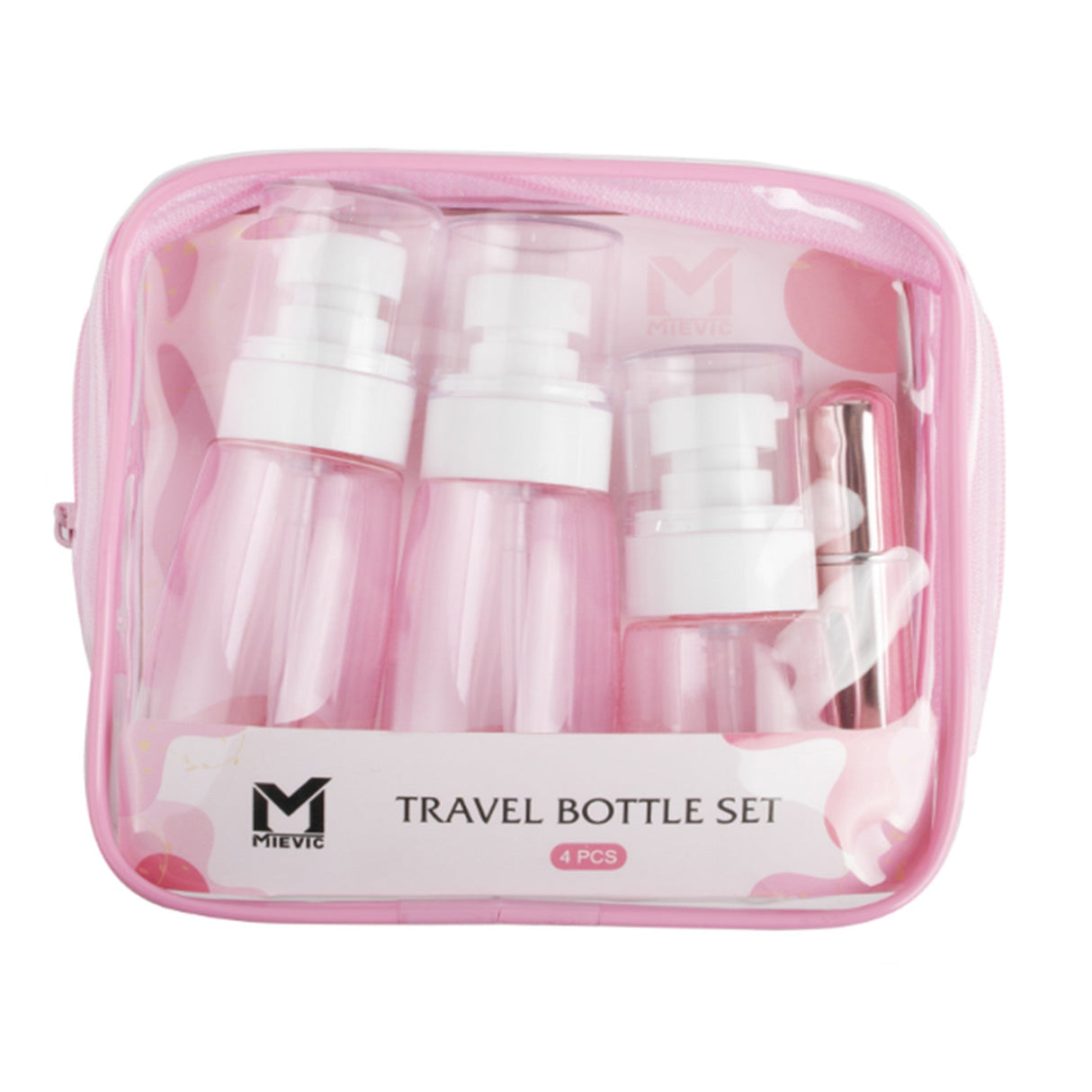 4PCS Voyage Bouteille Set Rose