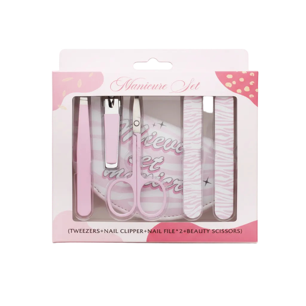 Outil de Manucure 6 Set Zebra Manicure Set - Rose