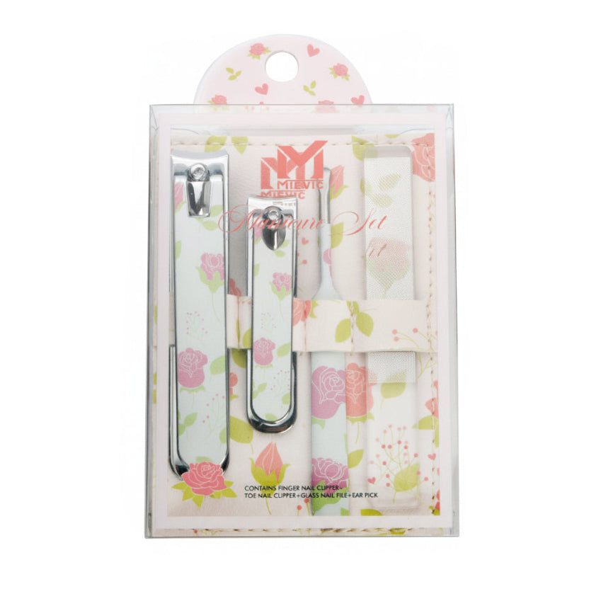 Outil de Manucure Floral Nail Care Set – 4 Essentials - Rose