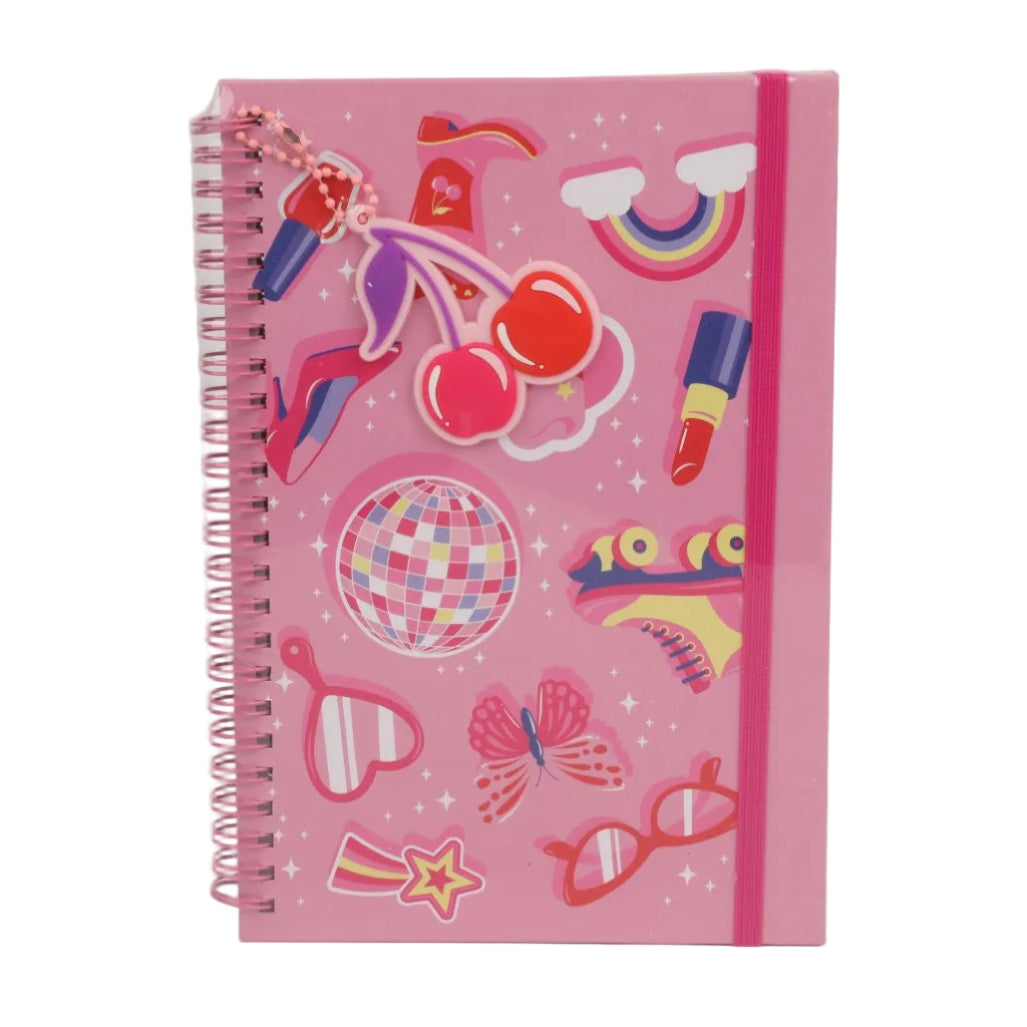 Cherry Babe Series A5 Hard-Bound Wire Notebook