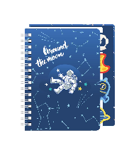 Carnet spirale A6 couverture rigide - Space