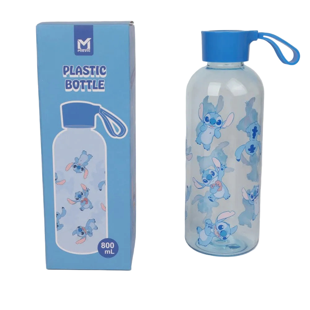 Bouteille Plastique 800mL Stitch Angel - Bleu