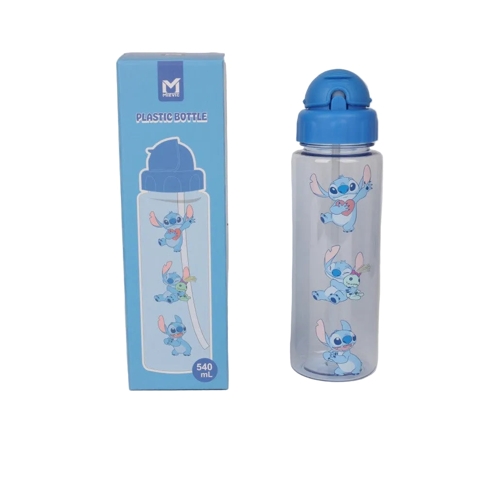 Bouteille Plastique 540mL Stitch - Bleu