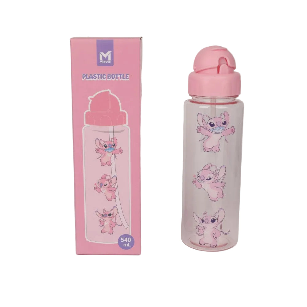 Bouteille Plastique 540mL Stitch Angel - Rose