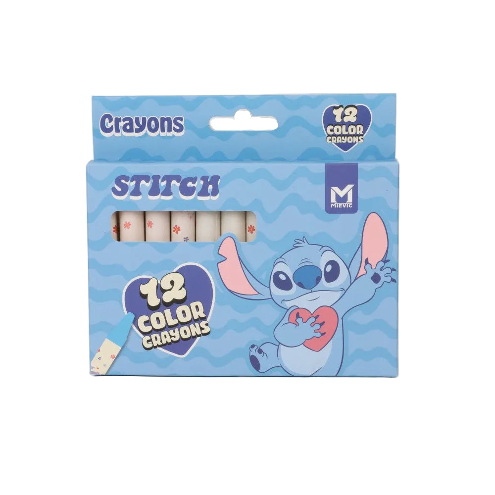 Ensemble de Crayons de Couleur Série Stitch Bleu