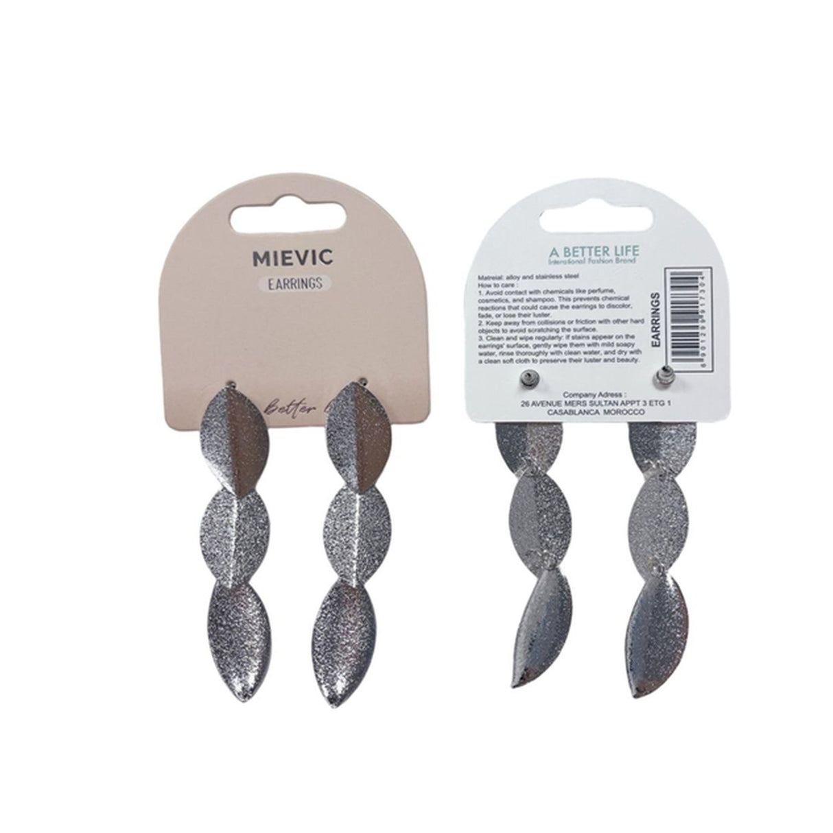 Triple Leaf Earrings SILVER Series