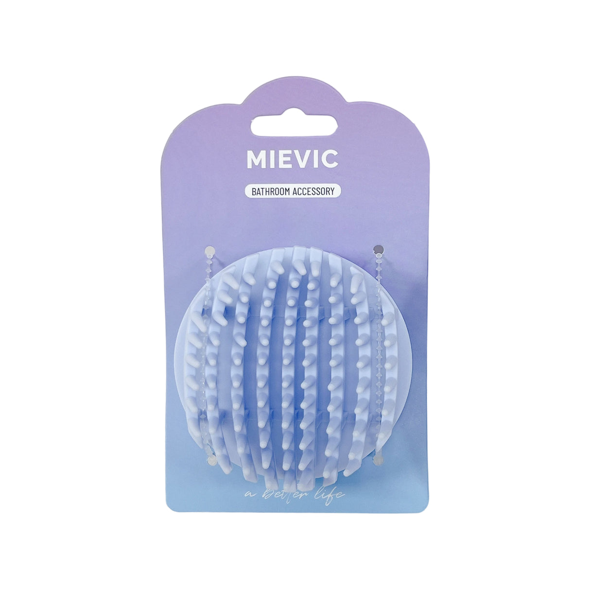 Brosse de Bain en Silicone Bleue