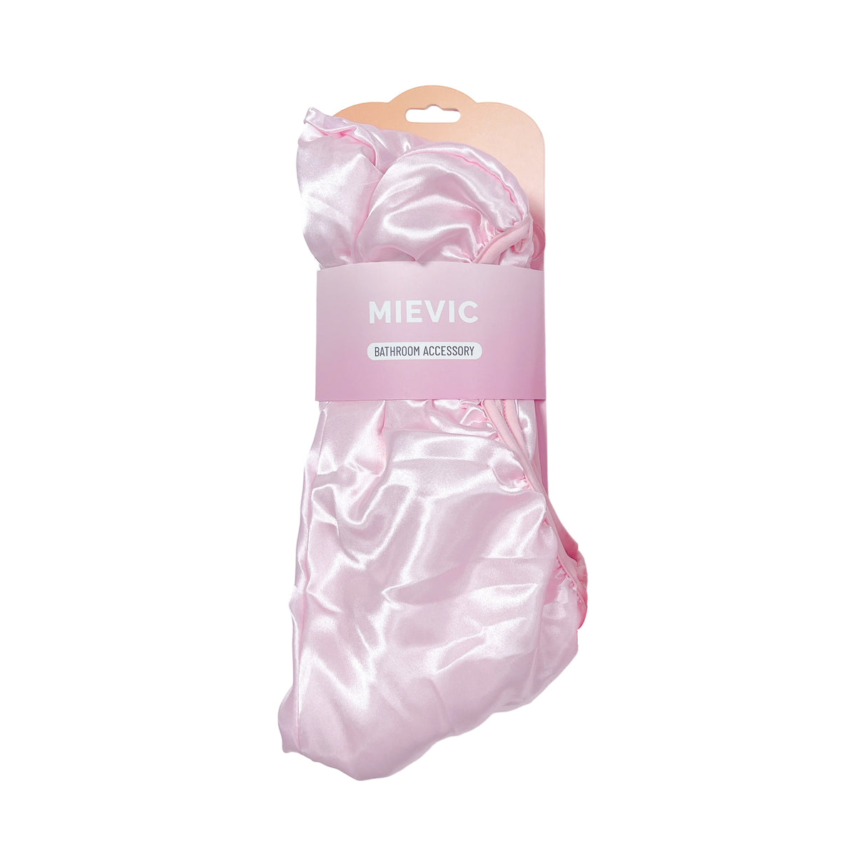 Bonnet Séchant Cheveux en Soie Rose