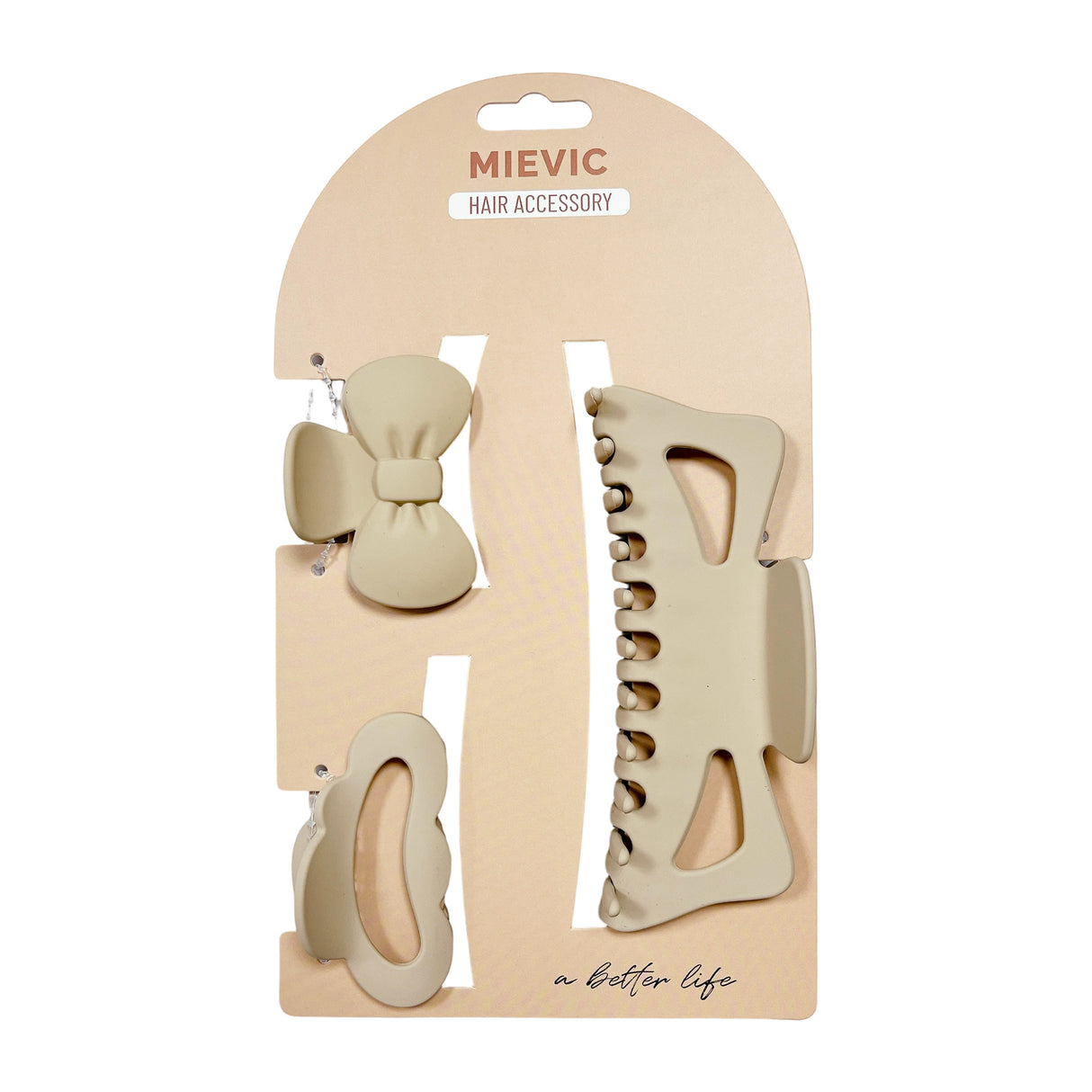 Ensemble Pinces à Cheveux 3 pcs Série Nude