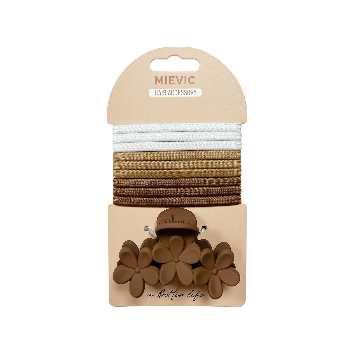 Hair claw with elastic band NUDE SERIES