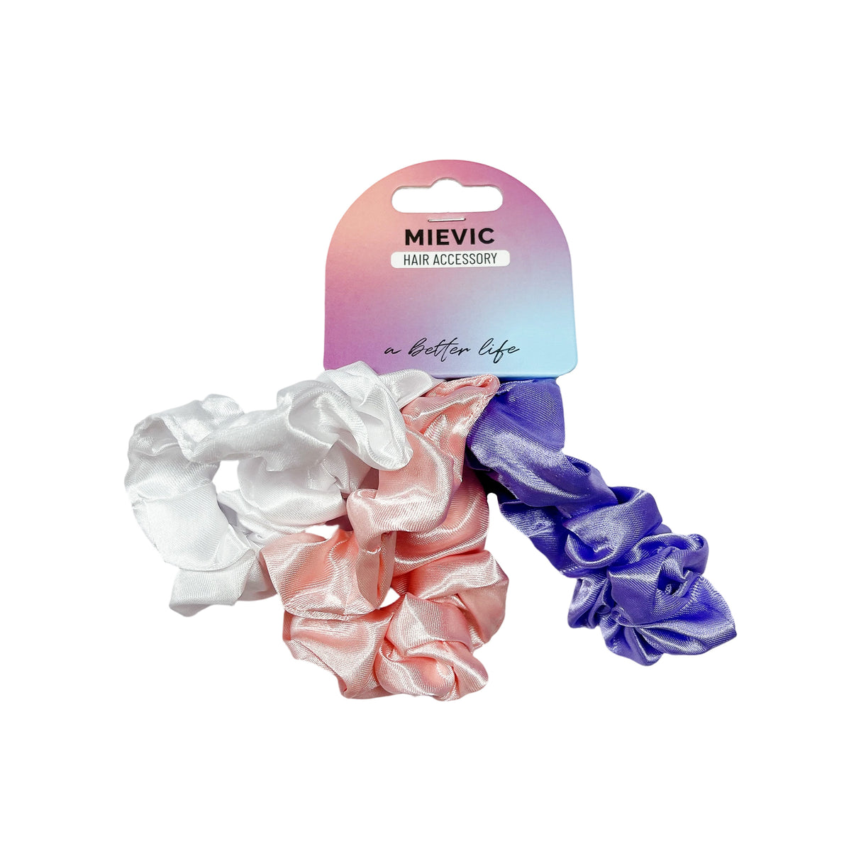 Thin Satin Scrunchie PASTEL SERIES 3pcs