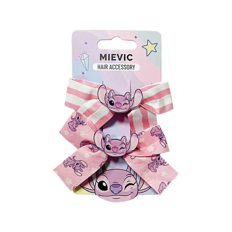 Pince Cheveux Duo Nœud Blush Stitch Edition