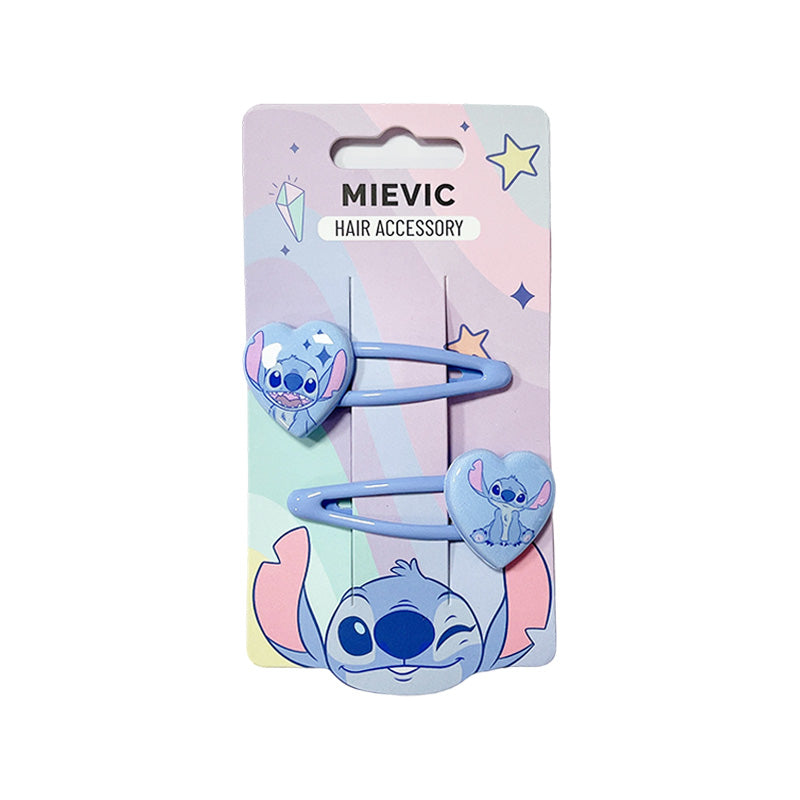 Pinces Spiral Cœur Bleu Stitch Edition