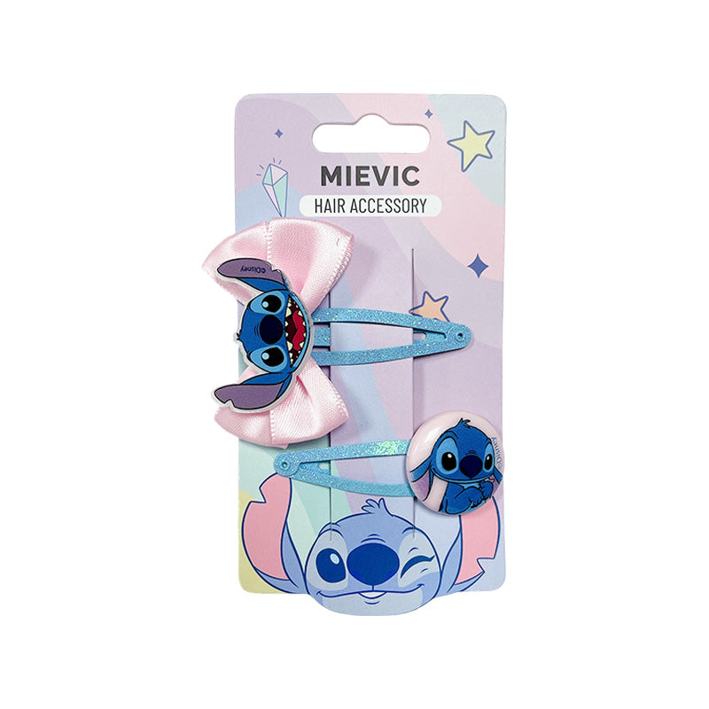 Pince Duo Nœud Cutie Stitch Edition