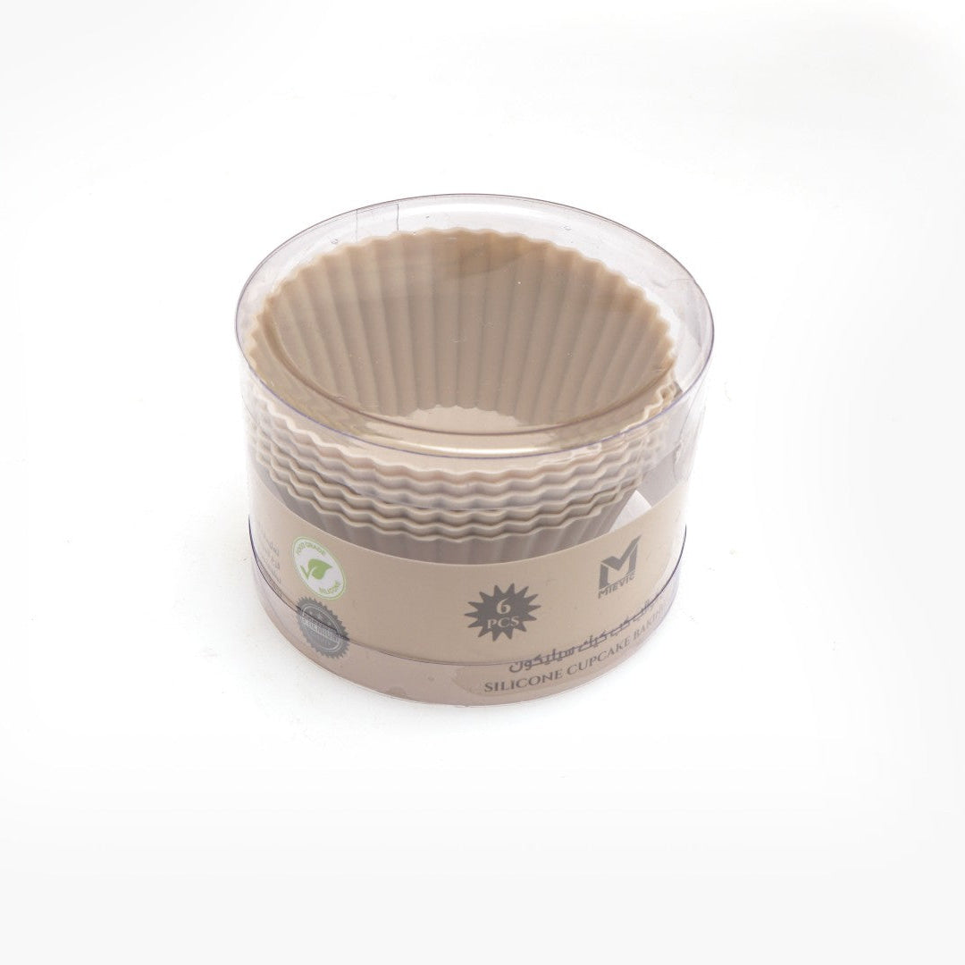 Lot de 6 moules à cupcakes en silicone (Ø7 cm × H3,5 cm)