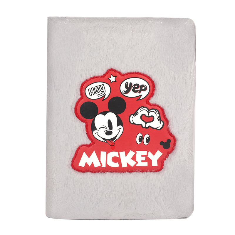 Carnet A5 à couverture rigide effet fourrure - Mickey et Minnie