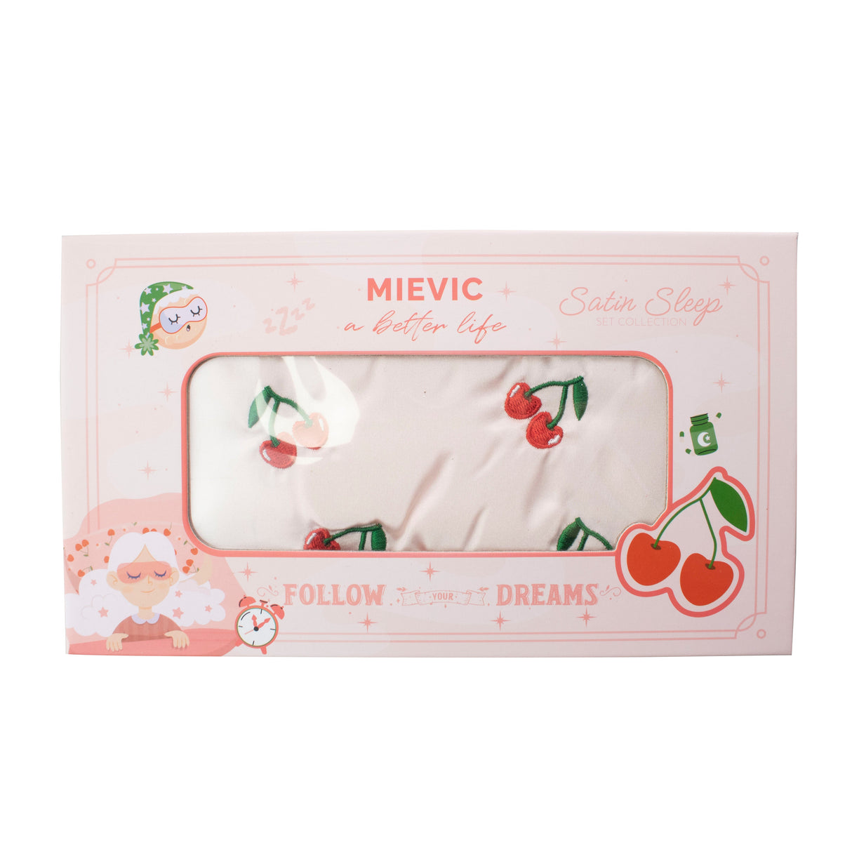 Set sommeil en satin Rouge Série Cherry Babe