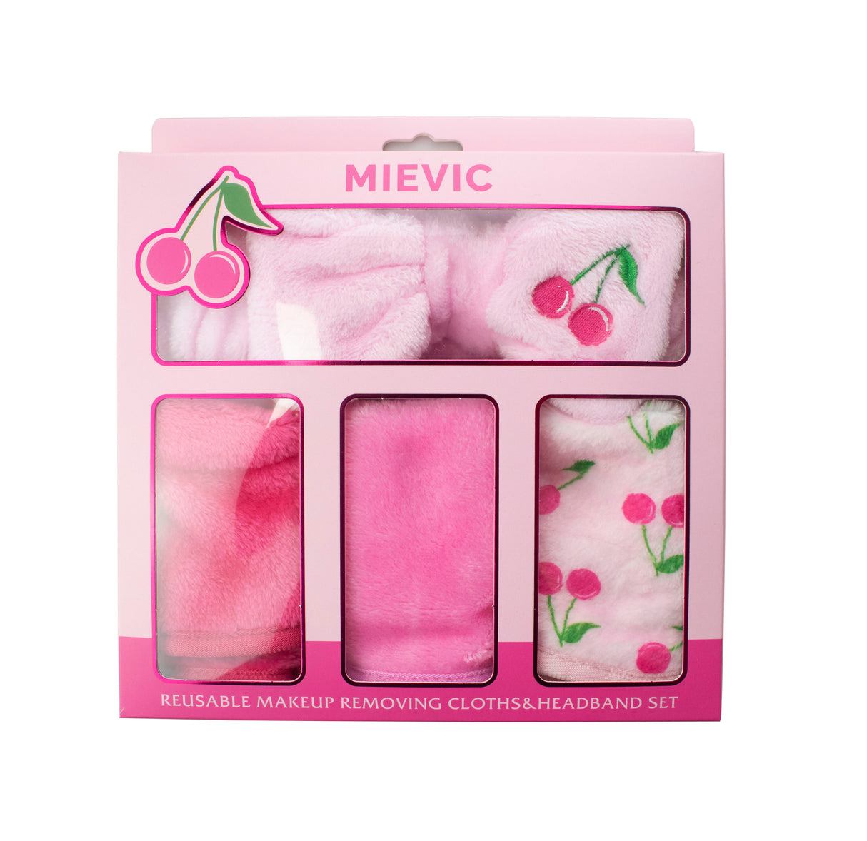 Set de nettoyage du visage Rose Série Cherry Babe