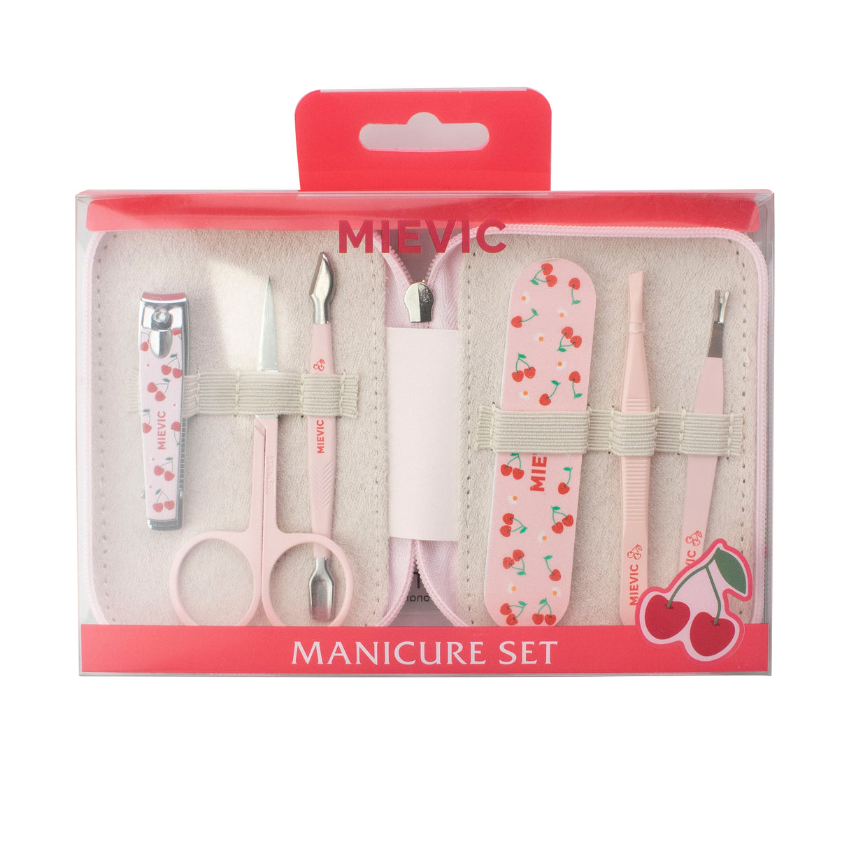 Set Manucure Cerise 7 Pièces Rouge