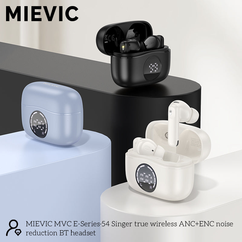 Écouteurs Bluetooth sans fil avec réduction de bruit ANC+ENC - Noir