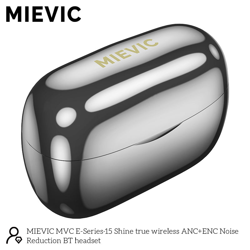 Écouteurs Bluetooth True Wireless avec réduction de bruit ANC+ENC noir émaillé