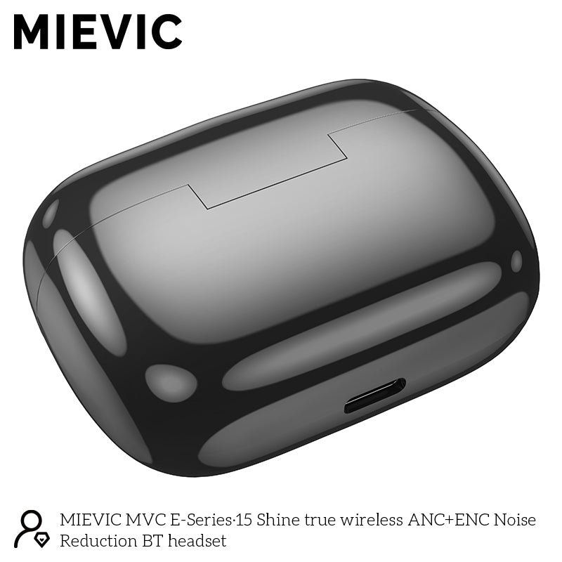 Écouteurs Bluetooth True Wireless avec réduction de bruit ANC+ENC noir émaillé