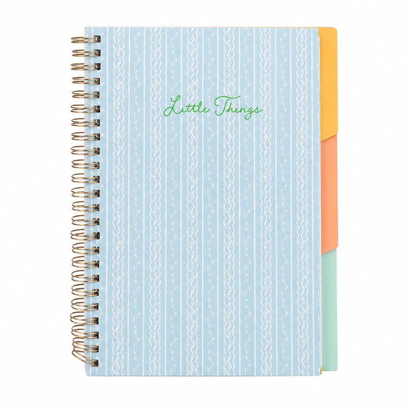 Carnet à spirales avec onglet latéral
