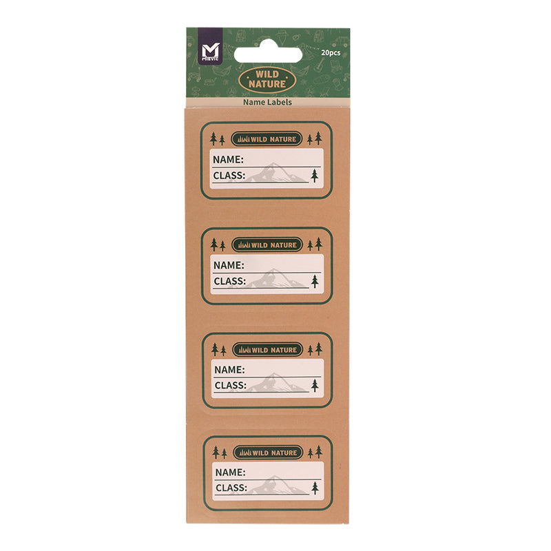 Set de 20 Étiquettes pour Bagages – Wild Nature BTS26