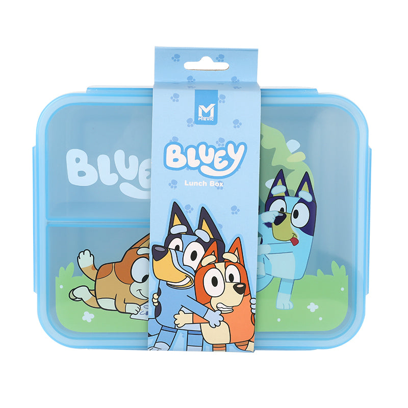 Lunch Box Compartimenté Bleu à Couvercle Clipsable - Bluey