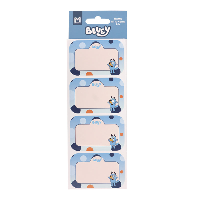 Set de 20 Étiquettes Autocollantes Bleu - Bluey