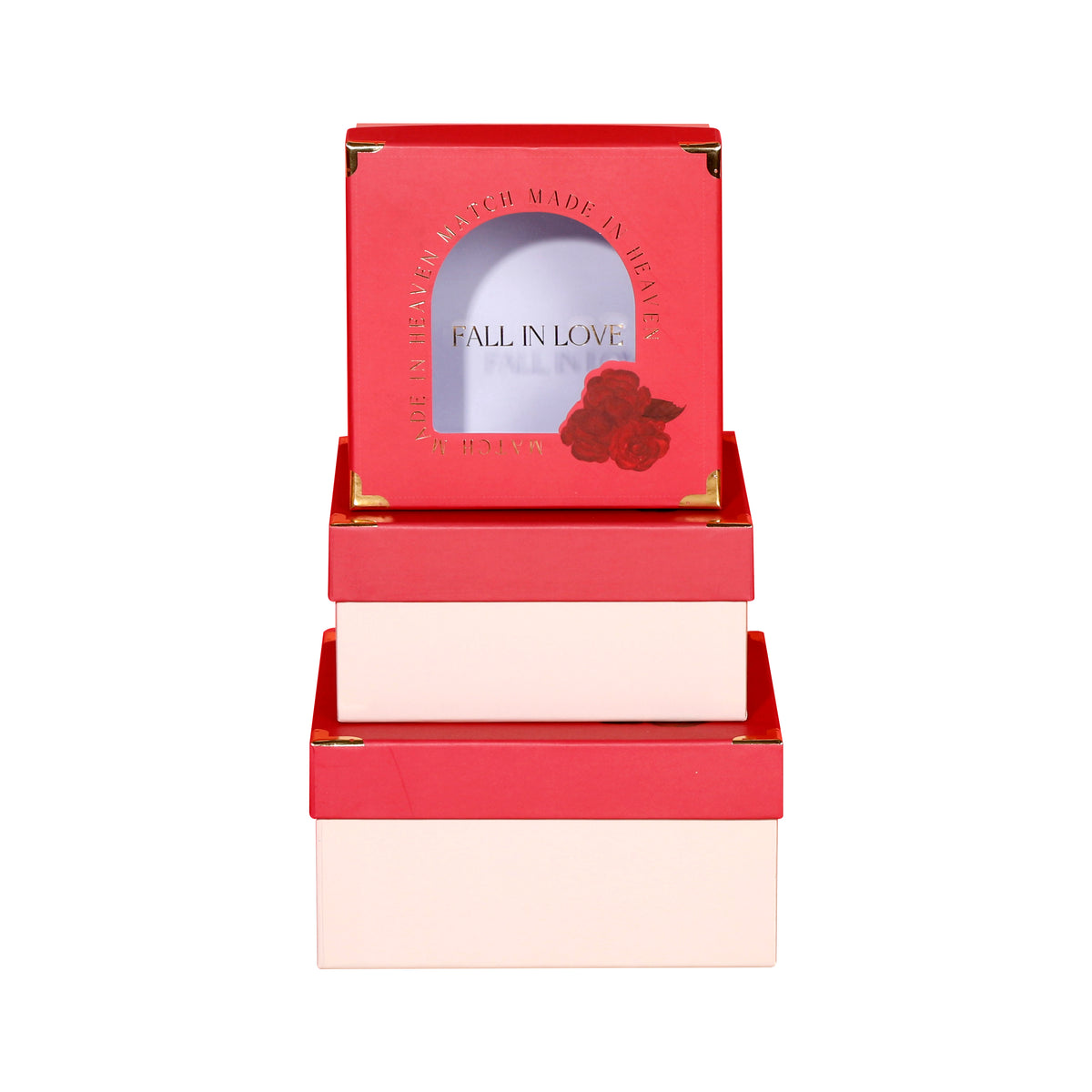 Boîte Cadeau Romantic Rose – 15 × 15 × 6,5 cm