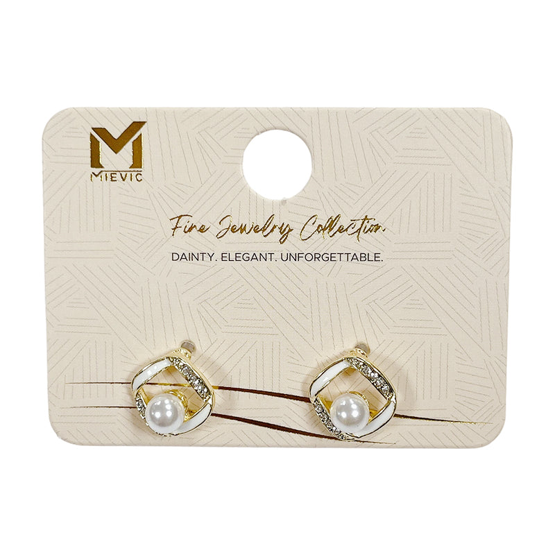 Boucles d’oreilles délicat dorées perle puces - 2 pièces