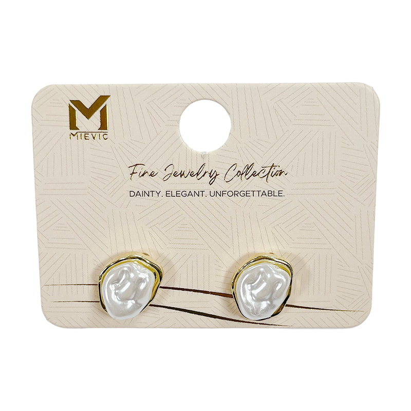 Boucles d’oreilles scintillant dorées rond strass puces - 2 pièces