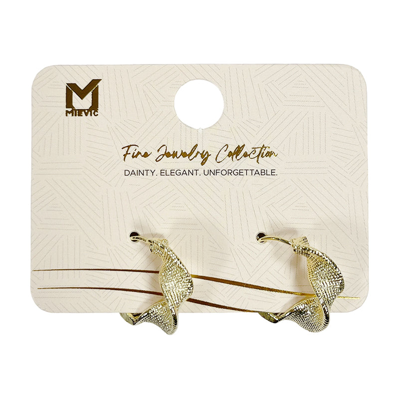Boucles d’oreilles chic dorées pendantes - 2 pièces