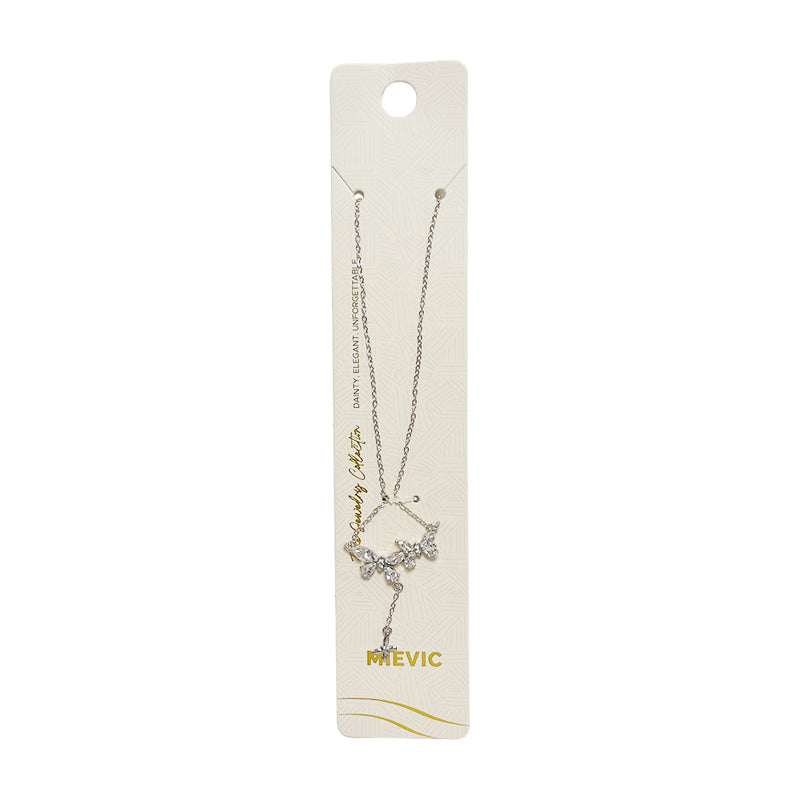 Mignon argenté papillon pendentif collier
