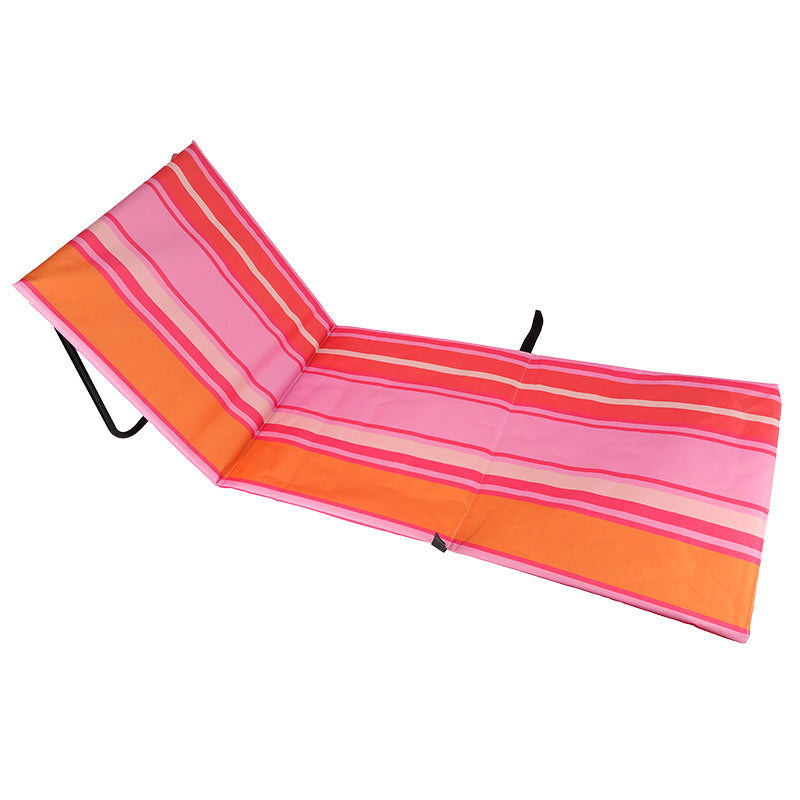 Chaise de Plage Pliante - Rayures Roses