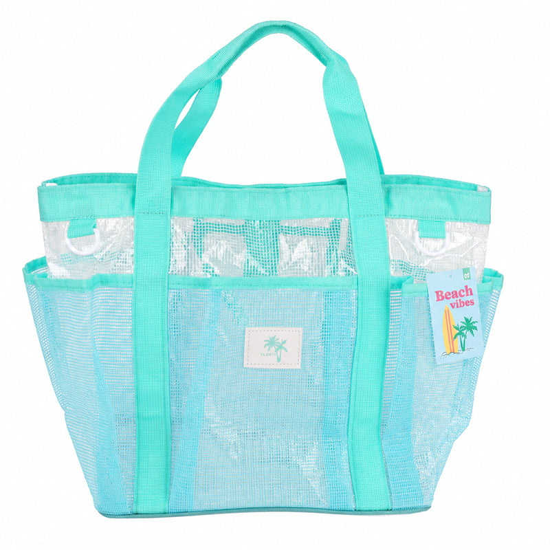 Grand Sac Cabas de Plage - Rayures Bleu Été